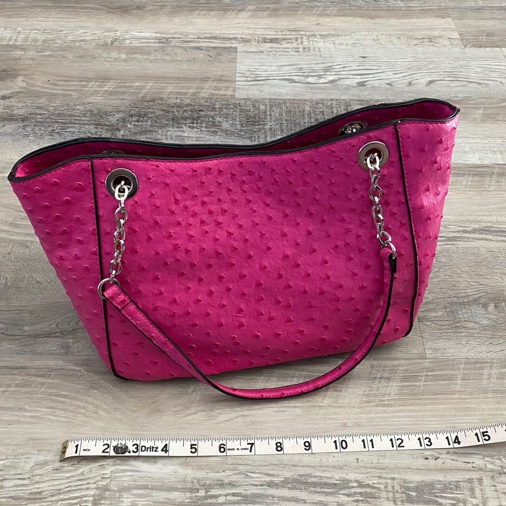 Pink Ostrich Handbag